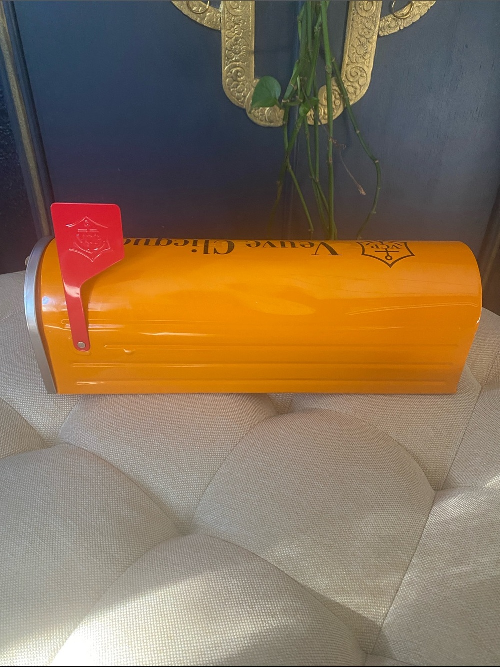 Veuve Clicquot Orange Decorative Mailbox - Picture 3 of 8